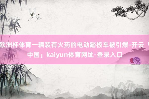 欧洲杯体育一辆装有火药的电动踏板车被引爆-开云「中国」kaiyun体育网址-登录入口
